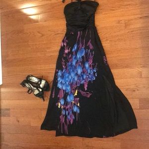 Bebe halter maxi dress XS